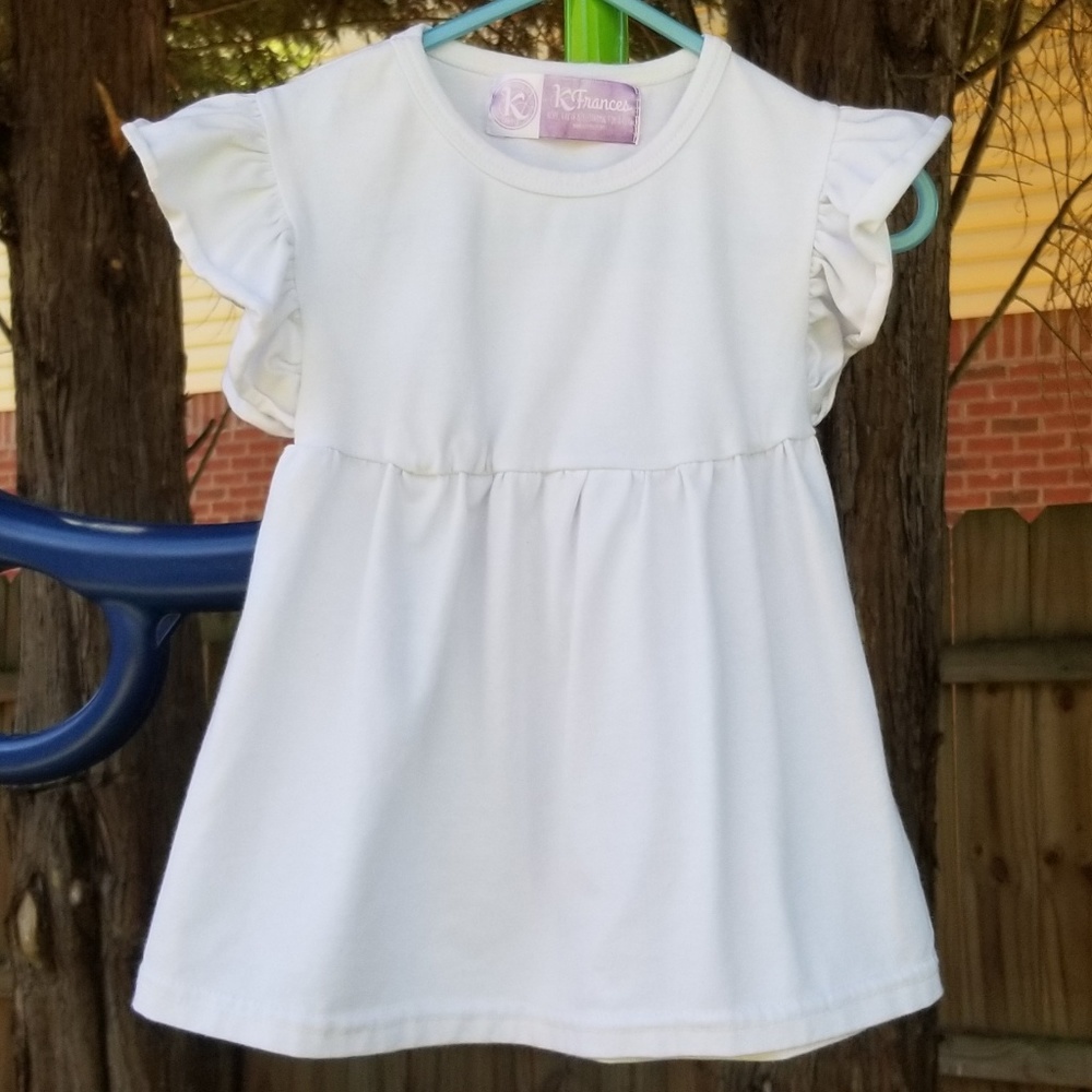 💘White K Frances ruffled shirt